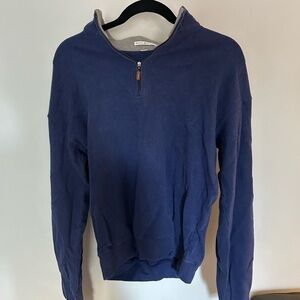 Peter Millar Navy Zip-Up Sweater